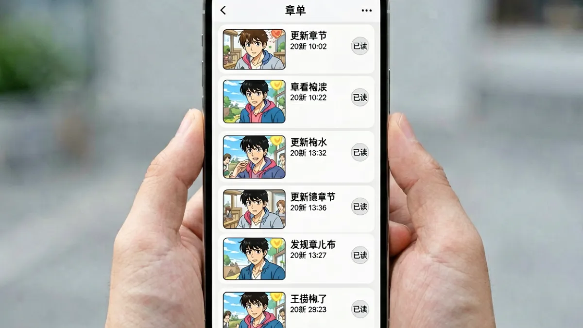 51漫画某热门连载的章节列表页面，可见不同章节的更新日期分布与阅读进度标记
